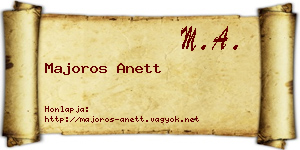 Majoros Anett névjegykártya